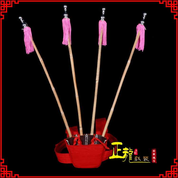 天祝戏装戏曲用品靠旗男女大靠 靠板 正宗牛皮旗杆旗架