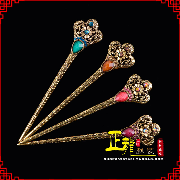 天祝头饰老旦青衣员外夫人簪子 老旦发簪