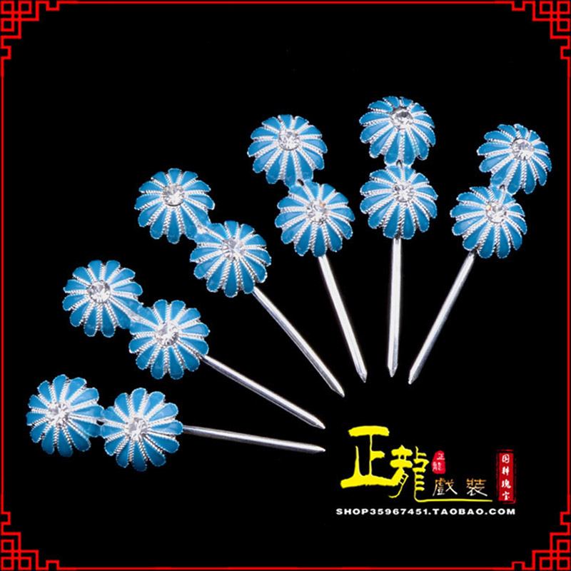 天祝头面泡子旦角化妆头饰 仿点绸泡子